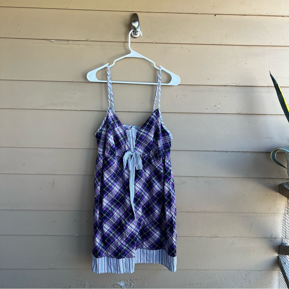 Cacique purple plaid slip dress - Size 14/16